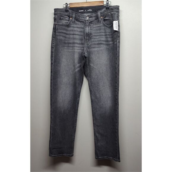 Old Navy Boyfriend Jeans Women Size 12 Black Mid Rise Outdoor Casual - Picture 1 of 7